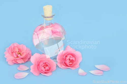 Image of Rosewater for Skincare in Heart Shaped Bottle