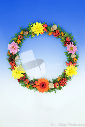 Image of Harvest Festival Samhain Nature Wreath