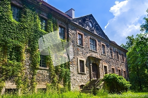 Image of Entrance to Castle Tauchritz near Goerlitz in Saxony, Germany