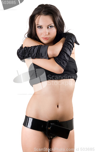Image of The beauty sexy young woman. Isolated on white