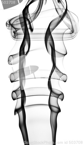 Image of Abstract dark smoke. Isolated on a white background