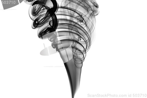 Image of Abstract dark smoke. Isolated on a white background