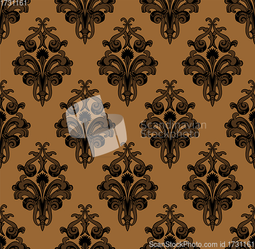 Image of Damask Seamless Outline Pattern