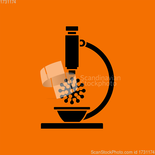 Image of Research Coronavirus By Microscope Icon