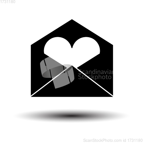 Image of Valentine Envelop With Heart Icon