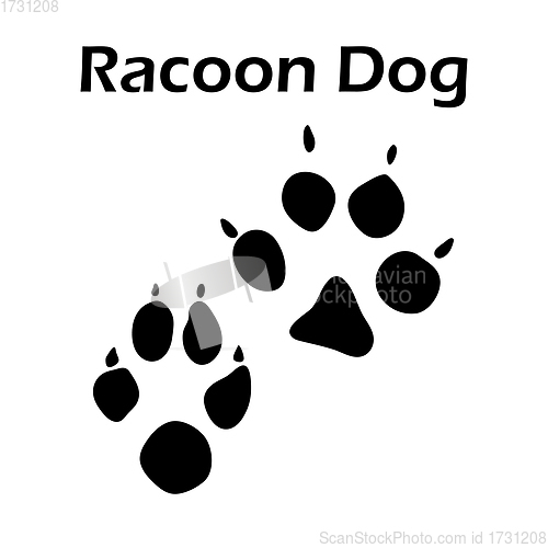Image of Racoon Dog Footprint