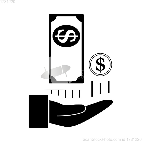 Image of Cash Back To Hand Icon