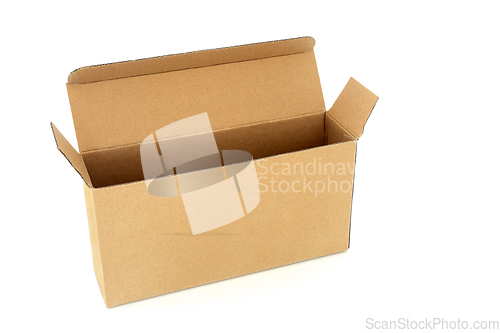 Image of Slimline Brown Cardboard Rectangular Shape Box