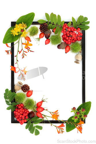 Image of Samhain Harvest Festival Background Border Frame