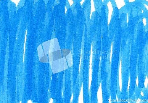 Image of Abstract bright blue and white hand drawn background 