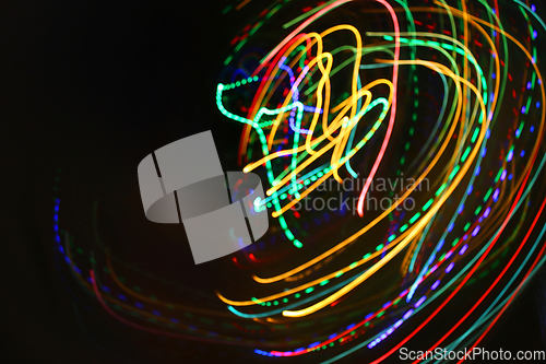 Image of Abstract colorful motion lights background