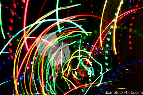 Image of Abstract colorful motion background with blurred lights 