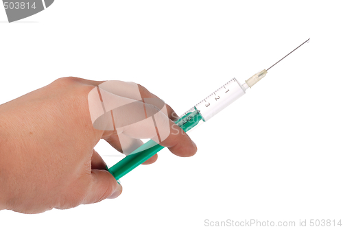Image of Hand and Syringe