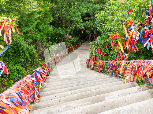 Image of Stairs at Wat Khao Tabaek in Chonburi, Thailand