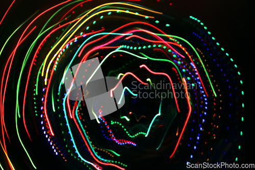 Image of Abstract colorful motion lights background