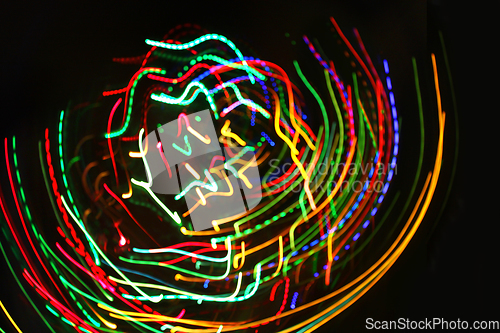 Image of Abstract colorful motion lights background