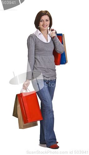 Image of Woman with shopping bags