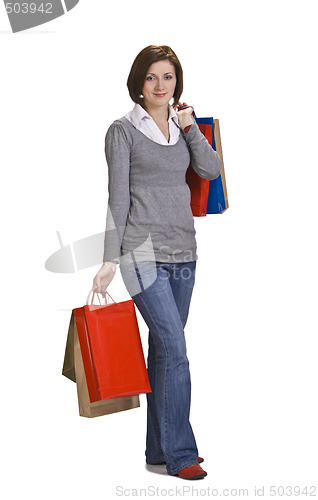 Image of Woman with shopping bags