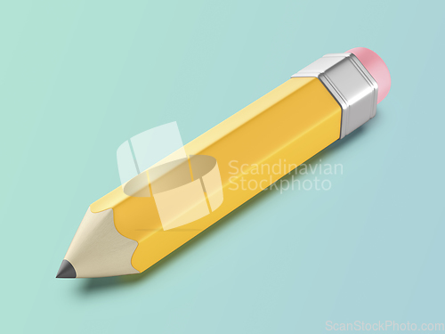 Image of Yellow pencil with eraser
