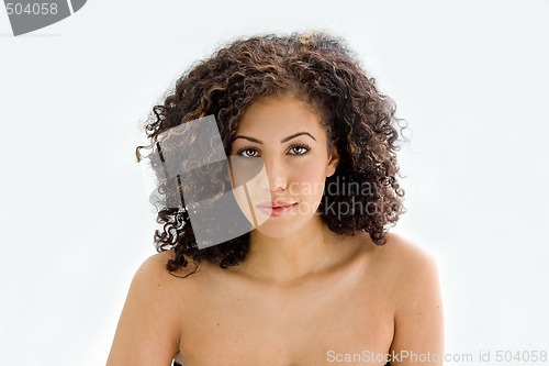 Image of Face of young brunette