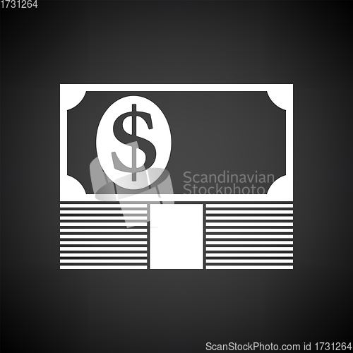 Image of Banknote On Top Of Money Stack Icon