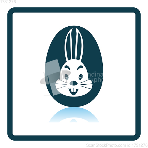 Image of Easter Egg With Rabbit Icon