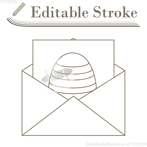 Image of Envelop With Easter Egg Icon