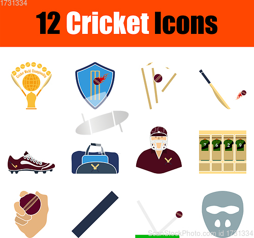 Image of Cricket Icon Set