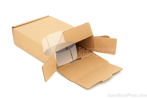 Image of Slimline Brown Cardboard Eco Friendly Delivery Box