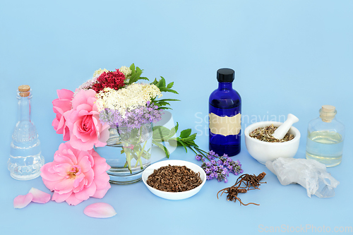 Image of Homeopathic Adaptogen Herbs and Flowers 
