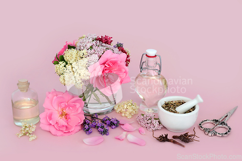 Image of Calming Flowers and Herbs for Natural Herbal Medicine