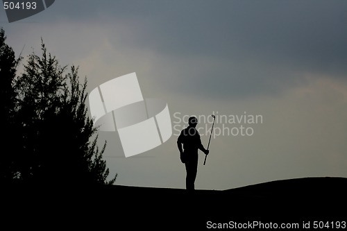 Image of Silhouette of a Golfer