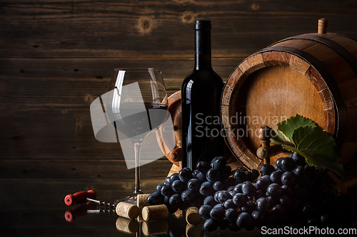 Image of Still life with red wine