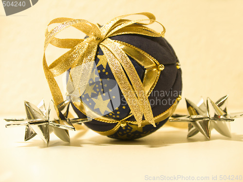 Image of Detailed closeup of a christmas decoration