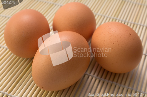 Image of 4 Brown eggs