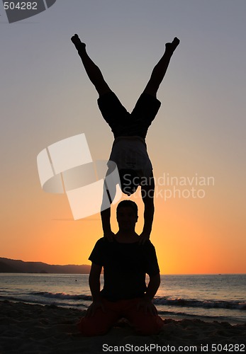 Image of Handstand on the beach