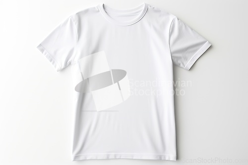 Image of White blank T-shirt on white