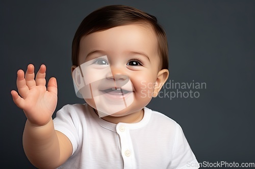 Image of Portrait of cute baby