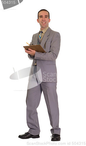 Image of Businessman Doing Inventory