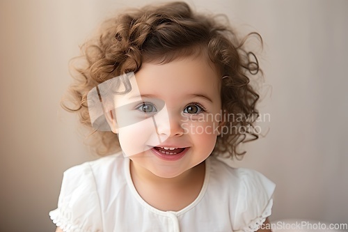 Image of Portrait of cute baby