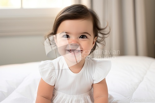 Image of Portrait of cute baby