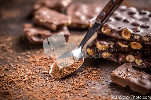 Image of Cocoa powder with chocolate