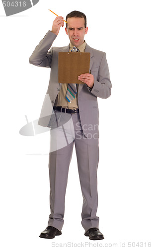 Image of Businessman Scratching His Head