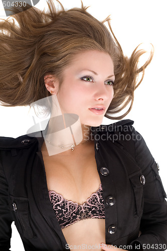 Image of Portrait of the young beautiful woman. Isolated