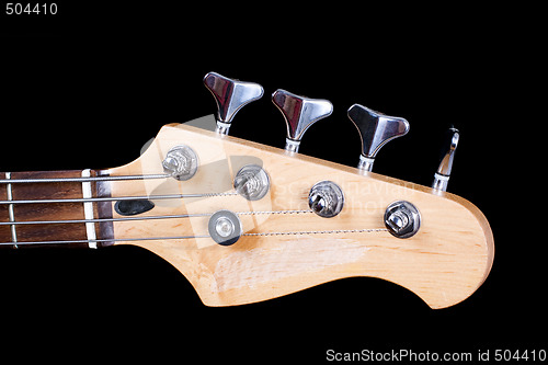 Image of Guitar part. Isolated on a black background