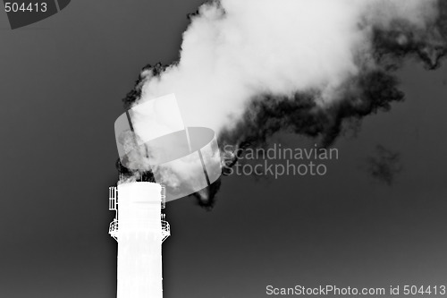 Image of Smoke from a pipe. Inverted