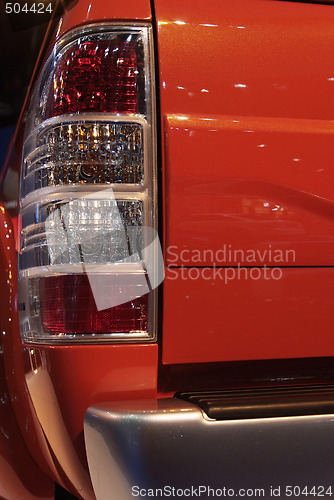 Image of Rear light of pickup truck