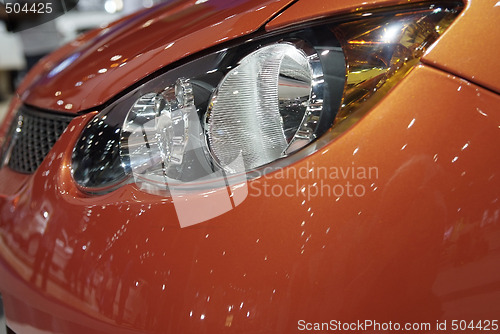 Image of Headlight of compact car