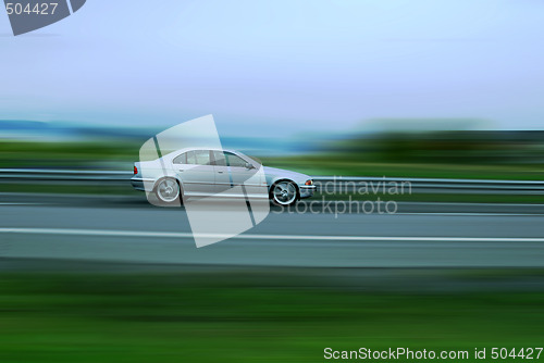 Image of Fast car in landscape