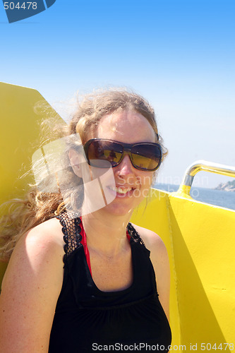 Image of Woman on a boat